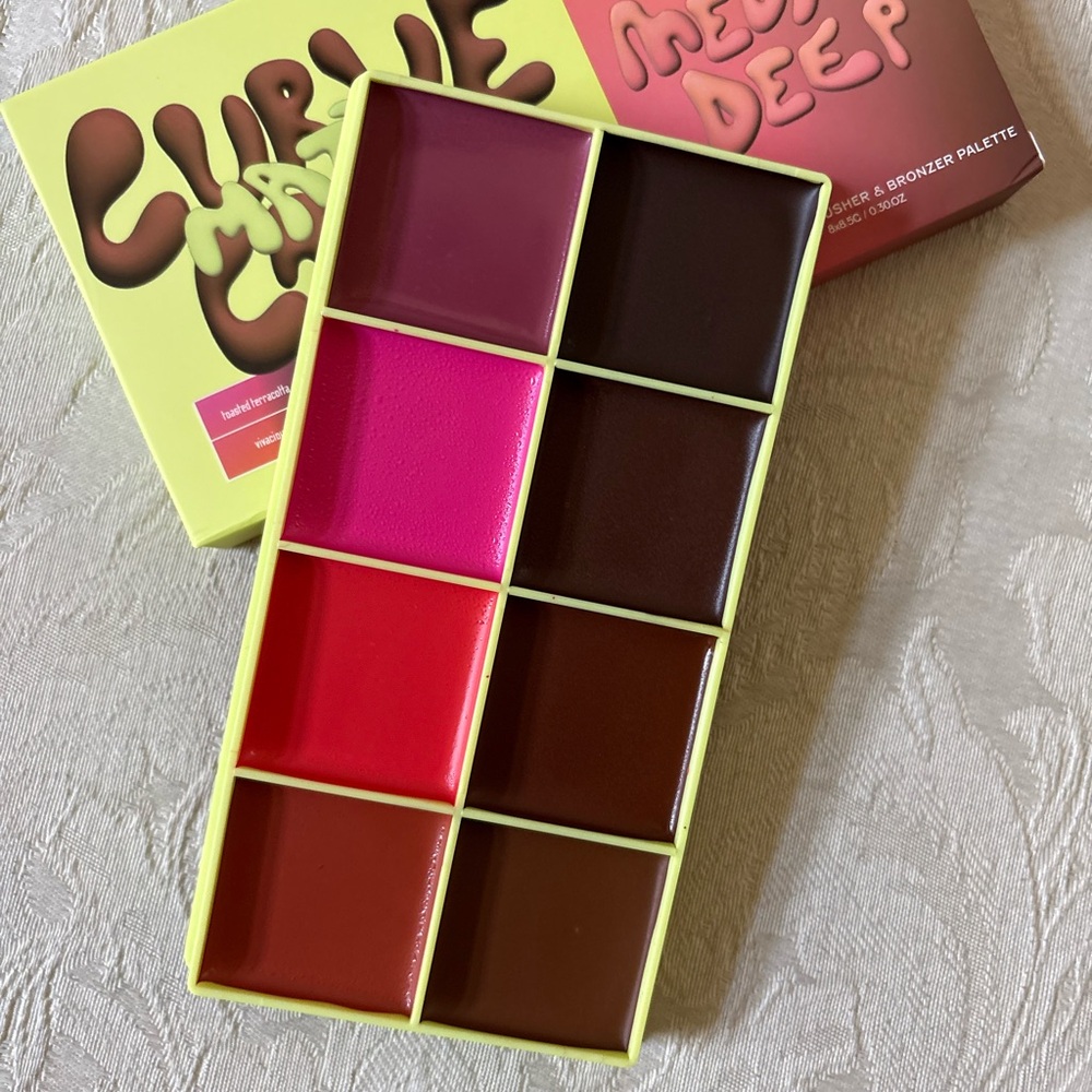 Made by Mitchell Curve Case Matte Cream Face & Eye Palette Medium Deep BNIB - Picture 5 of 10